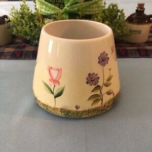 Home Interiors floral candle shade